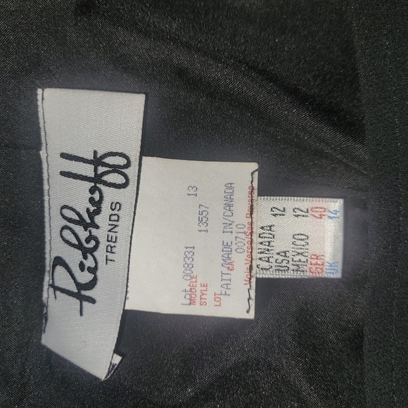 Ribkoff Trends Black Ruffled Asymmetrical Hem Skirt 12 - Picture 4 of 4